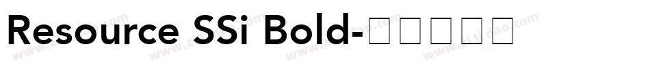 Resource SSi Bold字体转换